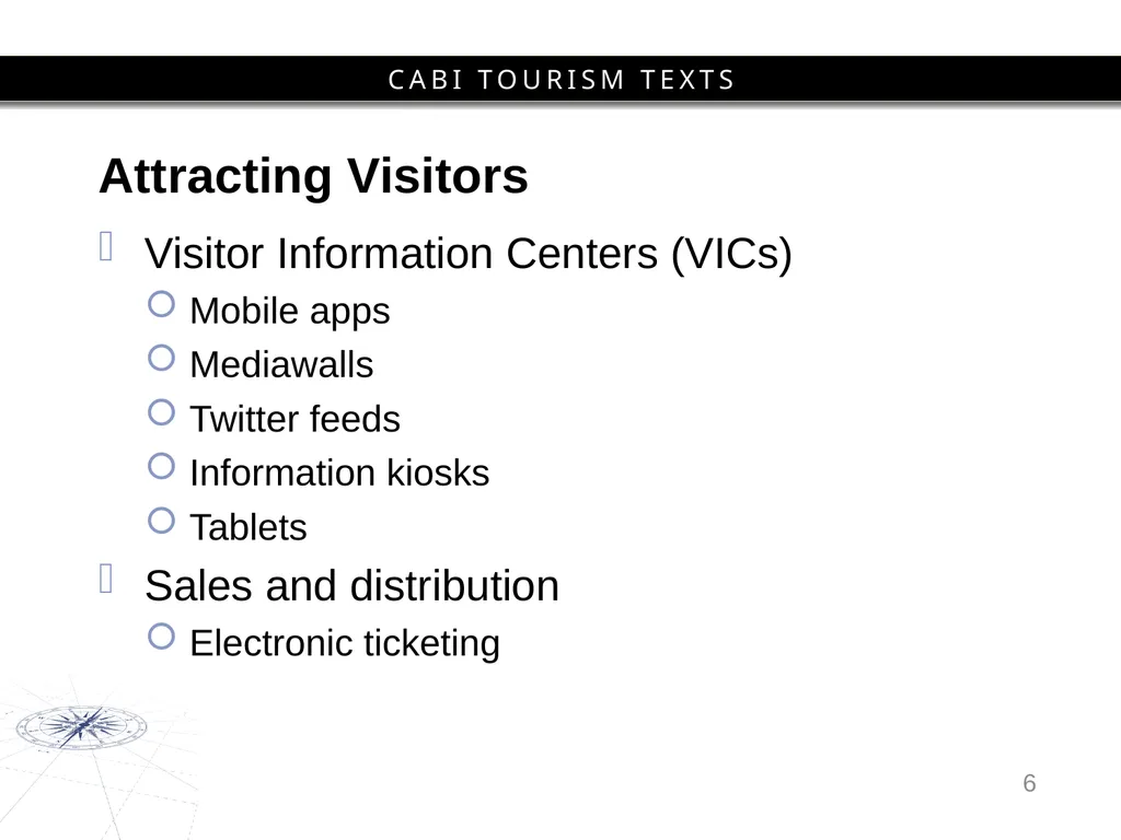 Chapter 10 Tourist Experiences and Information - slide 6 of 22