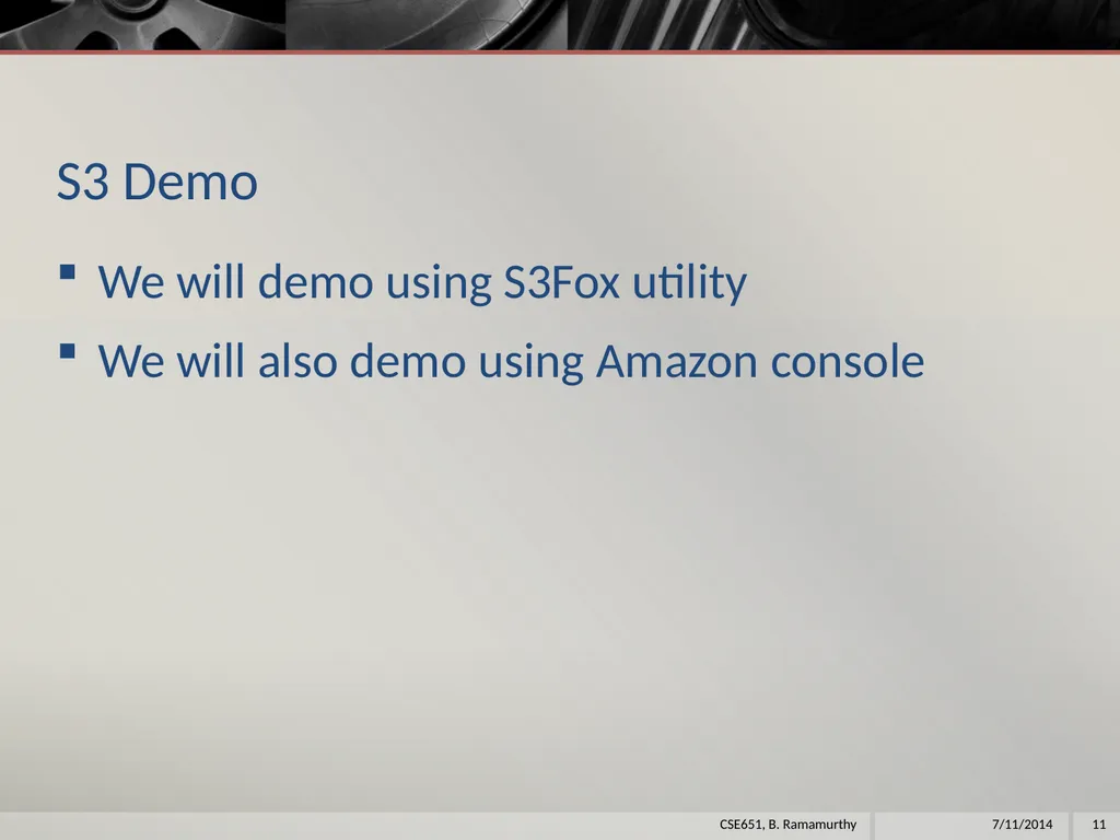 Amazon Web Services (aws) B. Ramamurthy - slide 11 of 31