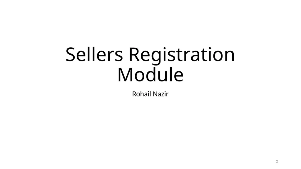 Proposed Training Modules Module 1 ID Creation, - slide 2 of 17