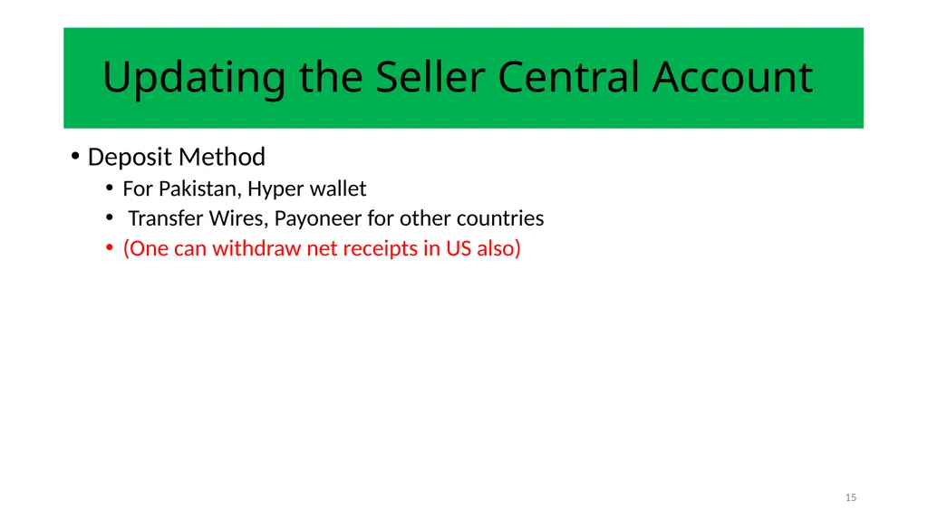 Proposed Training Modules Module 1 ID Creation, - slide 15 of 17