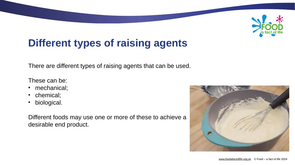 Raising agents Raising agents include anything - slide 4 of 14