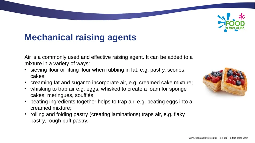 Raising agents Raising agents include anything - slide 5 of 14