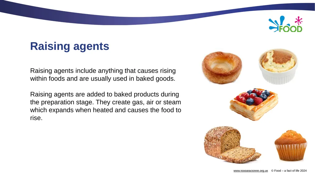 Raising agents Raising agents include anything - slide 2 of 14