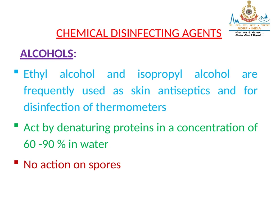 STERILIZATION OF INSTRUMENT & DISINFECTING METHOD - slide 19 of 44