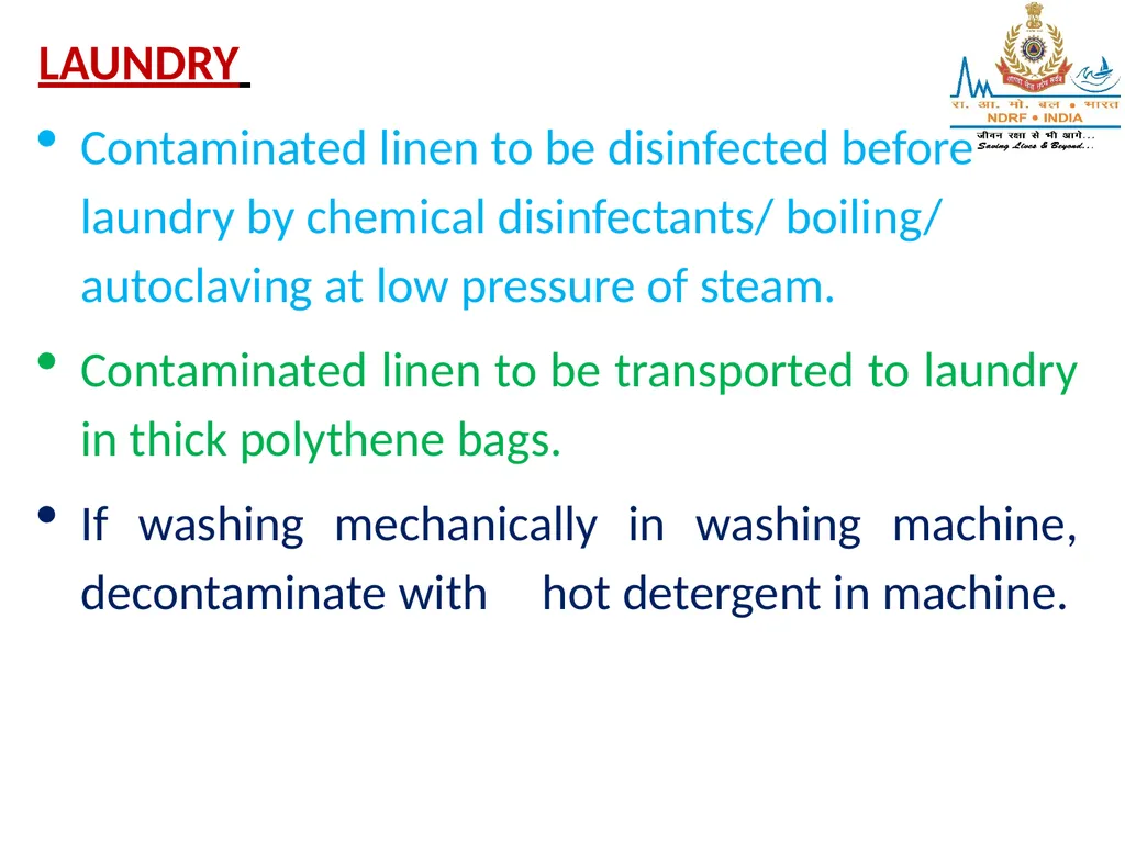 STERILIZATION OF INSTRUMENT & DISINFECTING METHOD - slide 31 of 44