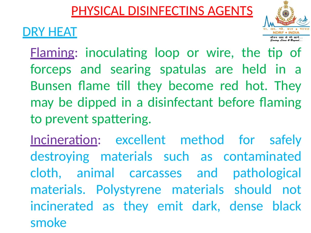 STERILIZATION OF INSTRUMENT & DISINFECTING METHOD - slide 7 of 44
