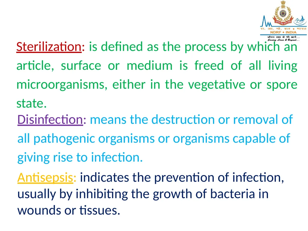 STERILIZATION OF INSTRUMENT & DISINFECTING METHOD - slide 3 of 44