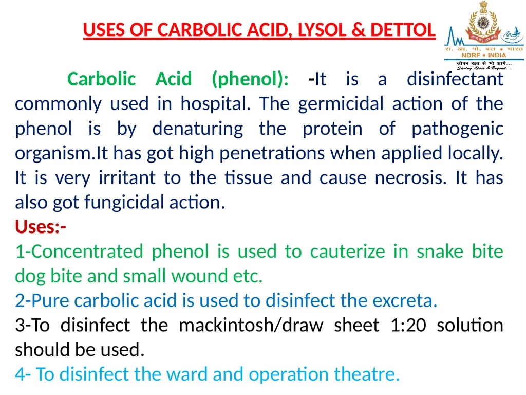 STERILIZATION OF INSTRUMENT & DISINFECTING METHOD - slide 40 of 44