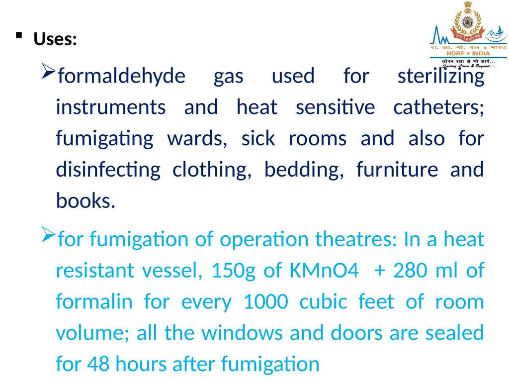 STERILIZATION OF INSTRUMENT & DISINFECTING METHOD - slide 21 of 44
