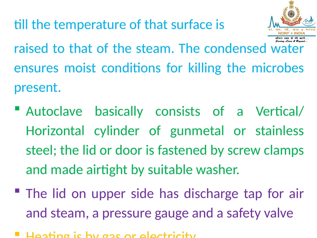 STERILIZATION OF INSTRUMENT & DISINFECTING METHOD - slide 13 of 44