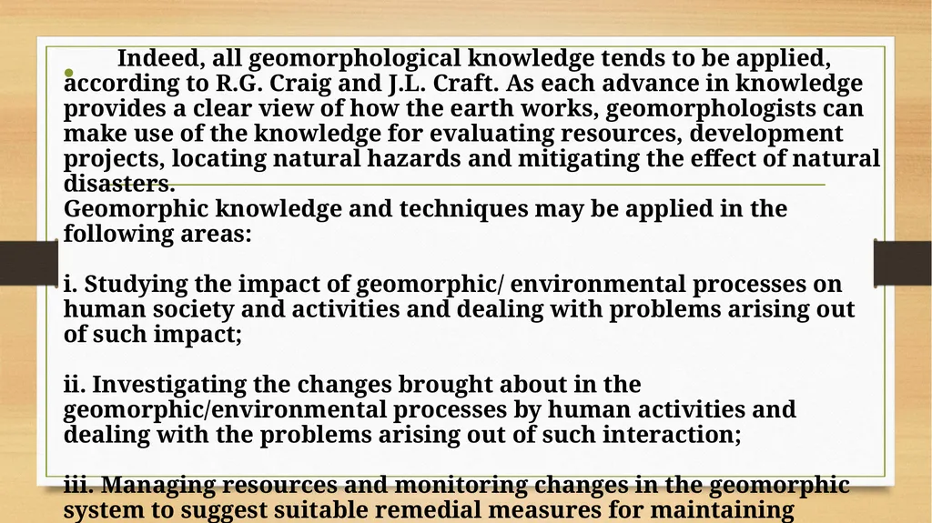 APPLIED GEOMORPHOLOGY - UNIT:V APPLIED GMORPHOLGY - slide 5 of 26