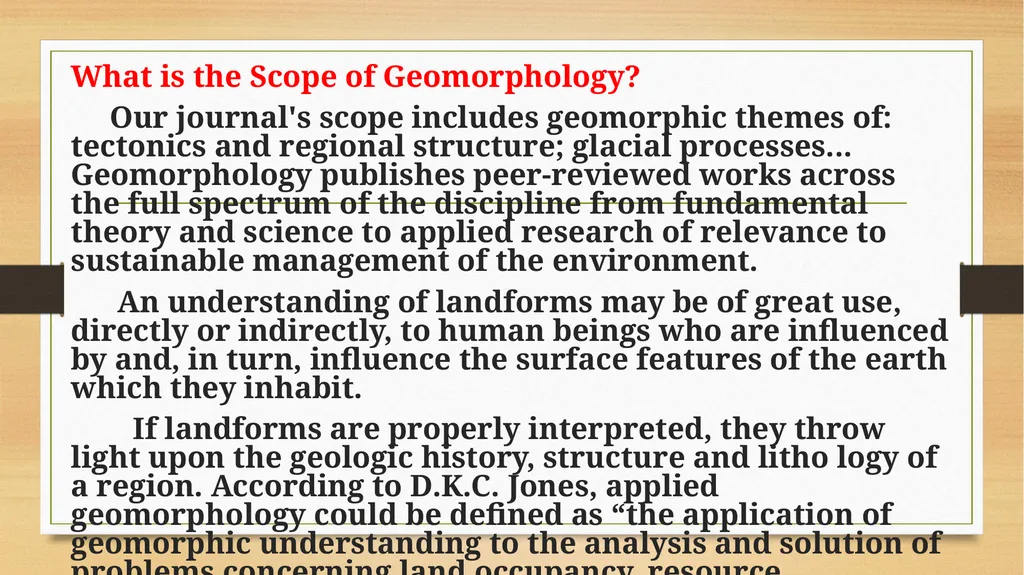 APPLIED GEOMORPHOLOGY - UNIT:V APPLIED GMORPHOLGY - slide 3 of 26