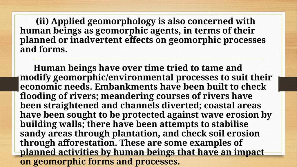 APPLIED GEOMORPHOLOGY - UNIT:V APPLIED GMORPHOLGY - slide 7 of 26