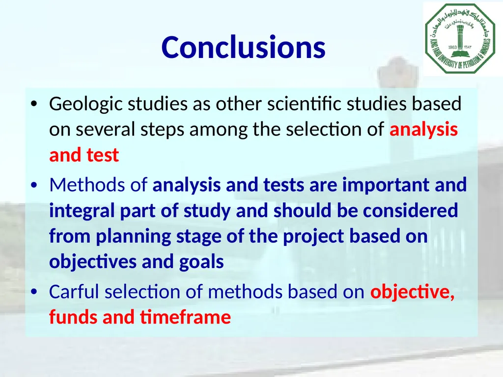 Importance of Methods’ Selection in the - slide 22 of 26