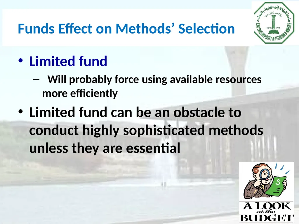 Importance of Methods’ Selection in the - slide 15 of 26