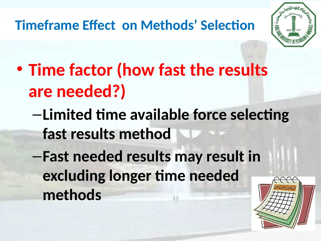 Importance of Methods’ Selection in the - slide 16 of 26