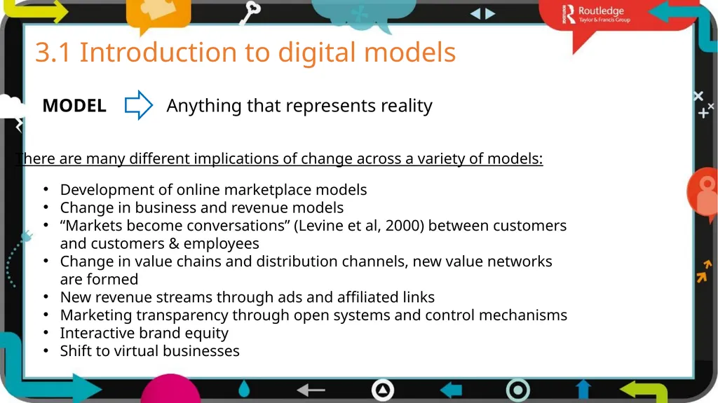 1 3 Chapter Digital models The business world is - slide 2 of 29