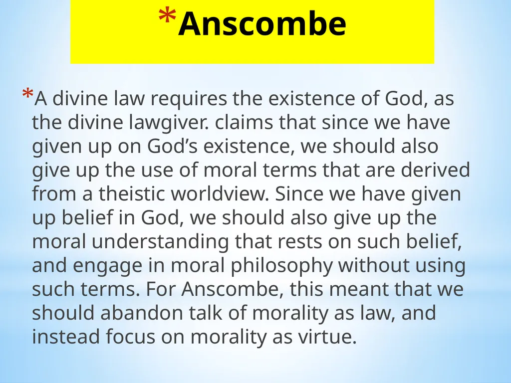 Divine command theory According to divine command - slide 17 of 35