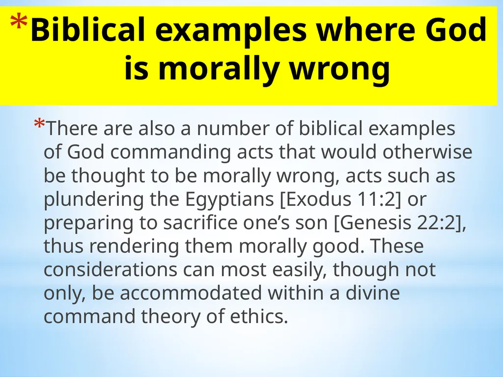Divine command theory According to divine command - slide 11 of 35