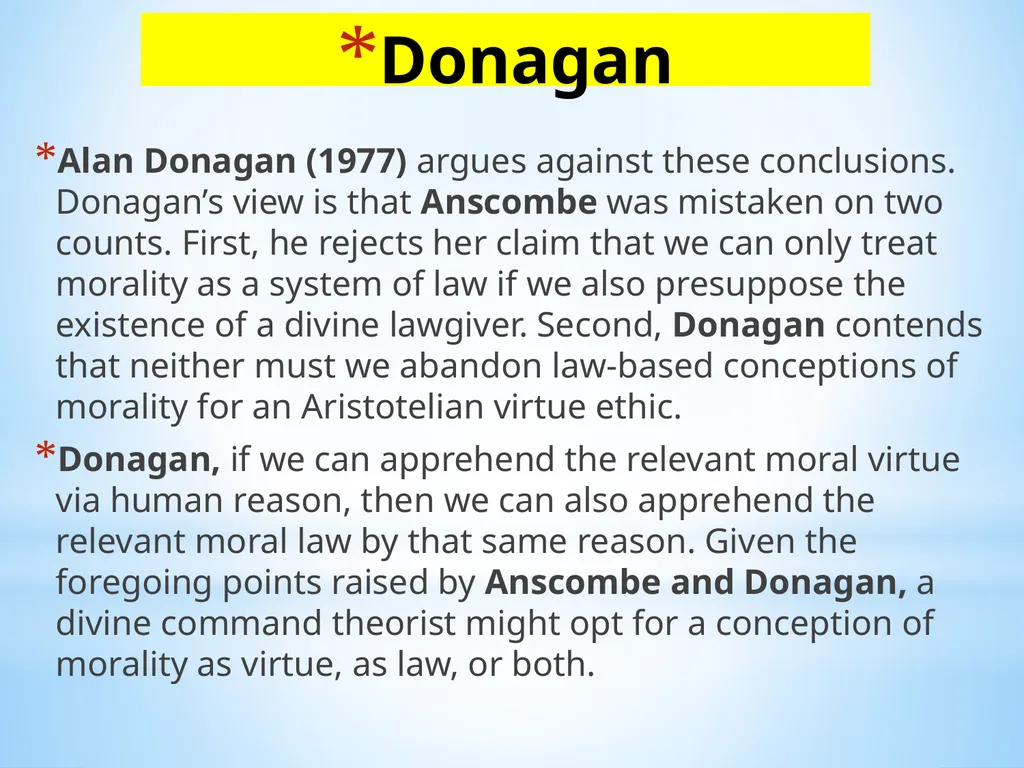 Divine command theory According to divine command - slide 18 of 35