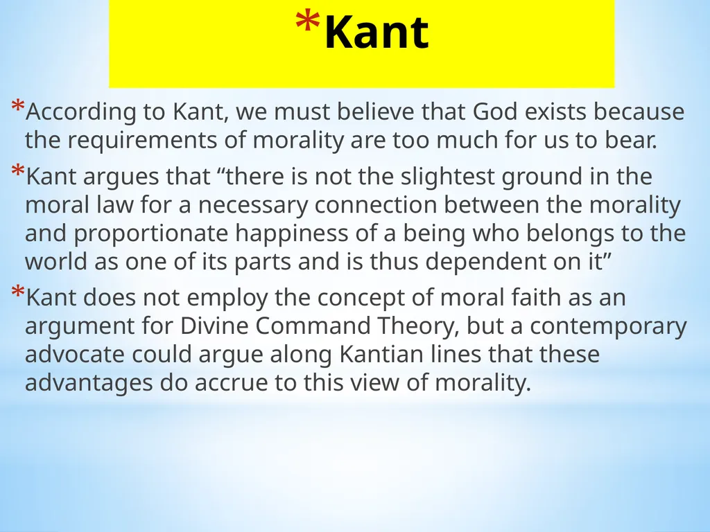 Divine command theory According to divine command - slide 20 of 35