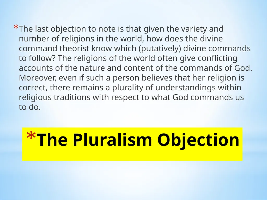 Divine command theory According to divine command - slide 16 of 35
