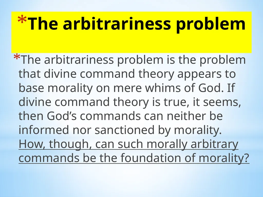 Divine command theory According to divine command - slide 7 of 35