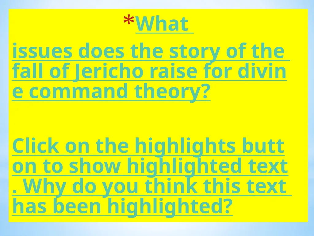 Divine command theory According to divine command - slide 13 of 35