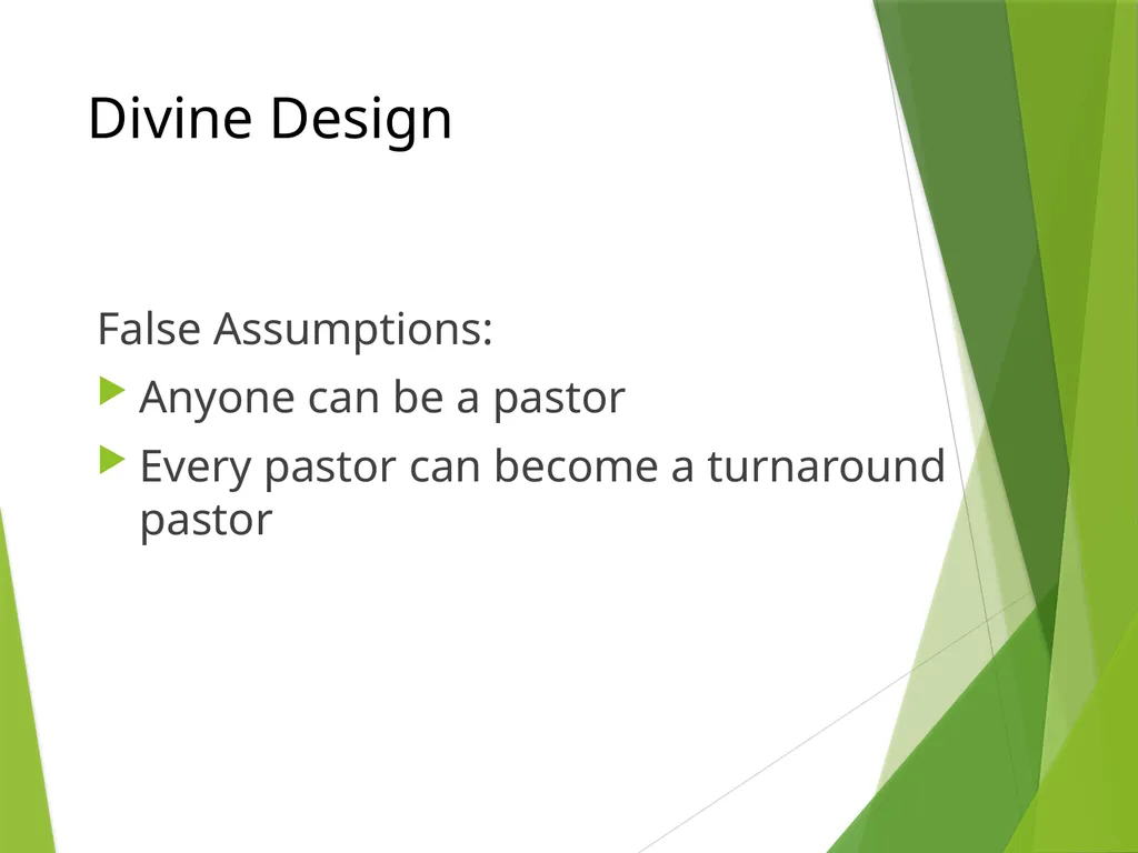 Divine Design, Direction and Development Taught by - slide 4 of 17
