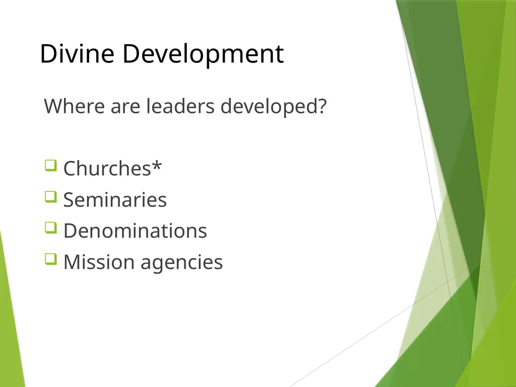 Divine Design, Direction and Development Taught by - slide 12 of 17