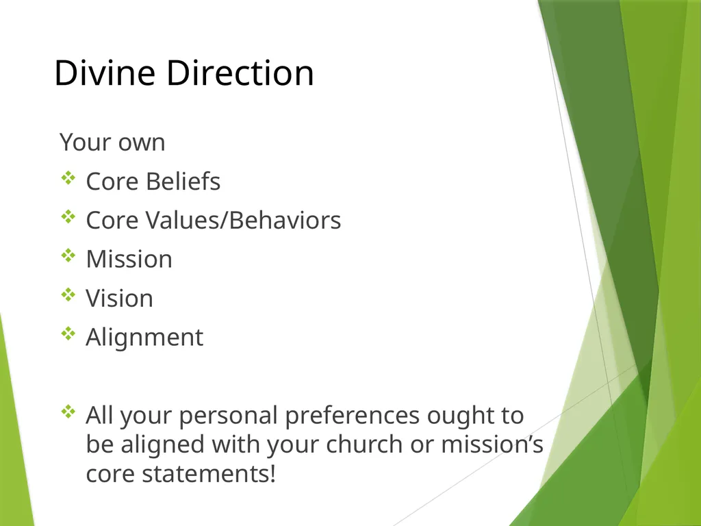 Divine Design, Direction and Development Taught by - slide 10 of 17
