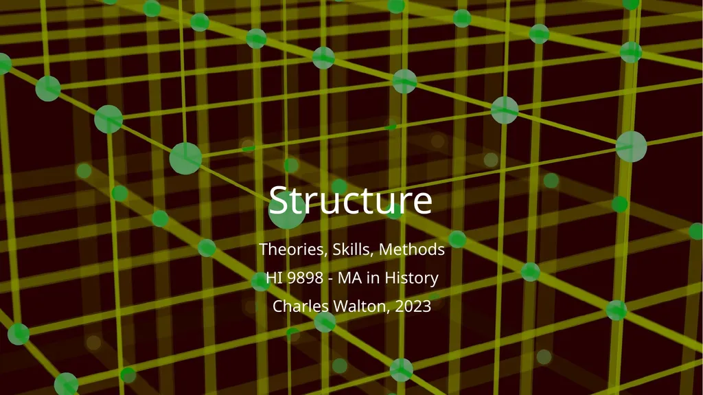 Structure Theories, Skills, Methods HI 9898 - MA - slide 1 of 25