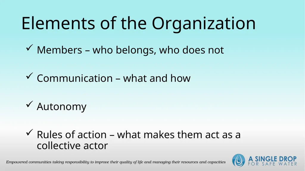 The Organization Organization a social arrangement - slide 5 of 15