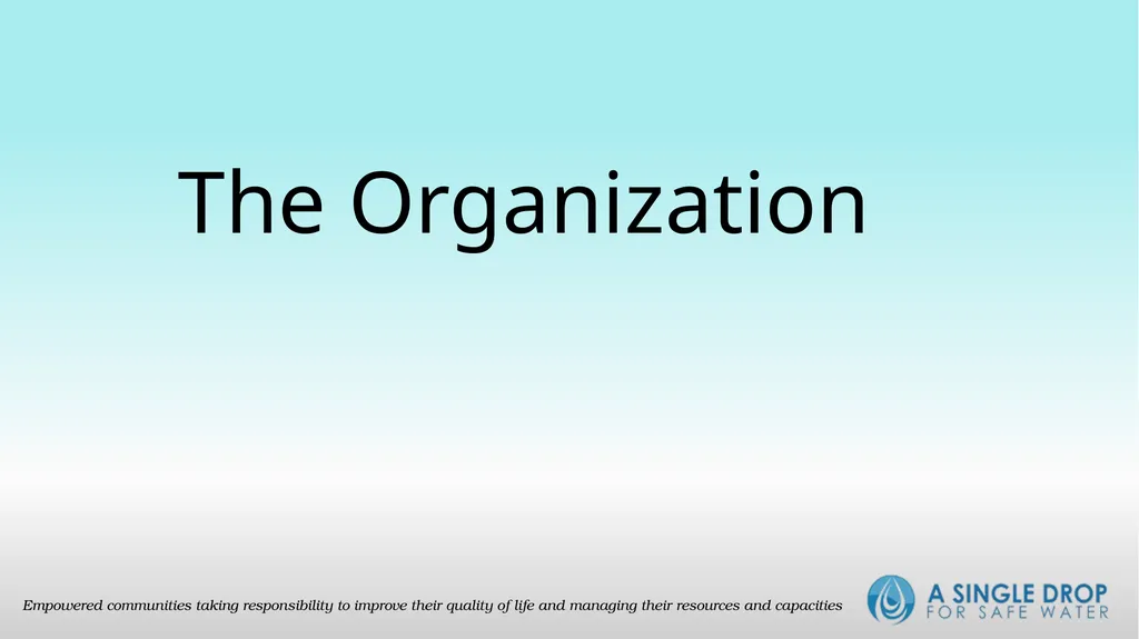 The Organization Organization a social arrangement - slide 1 of 15