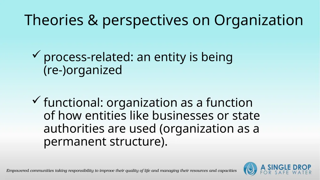 The Organization Organization a social arrangement - slide 3 of 15