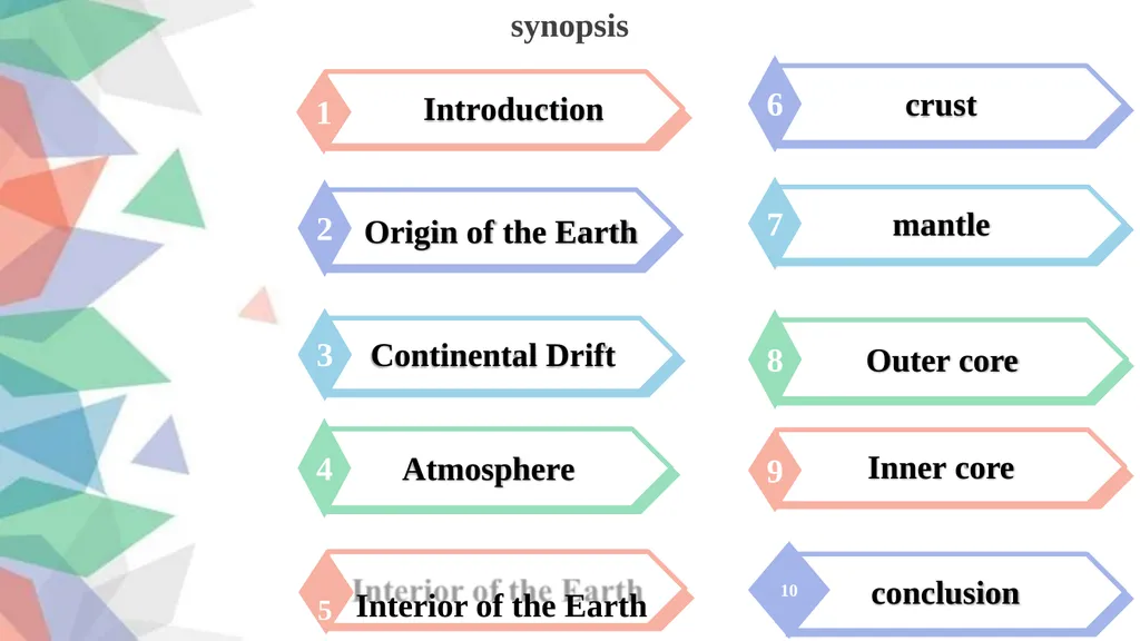 Interior of the Earth synopsis Introduction 1 2 - slide 2 of 27