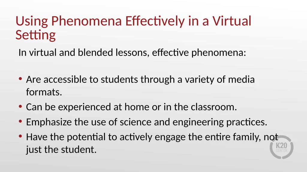 Science Phenomena for Virtual Learning Session - slide 9 of 13