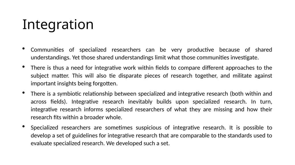 Integrating the Human Sciences Chapter 2 Some - slide 8 of 14