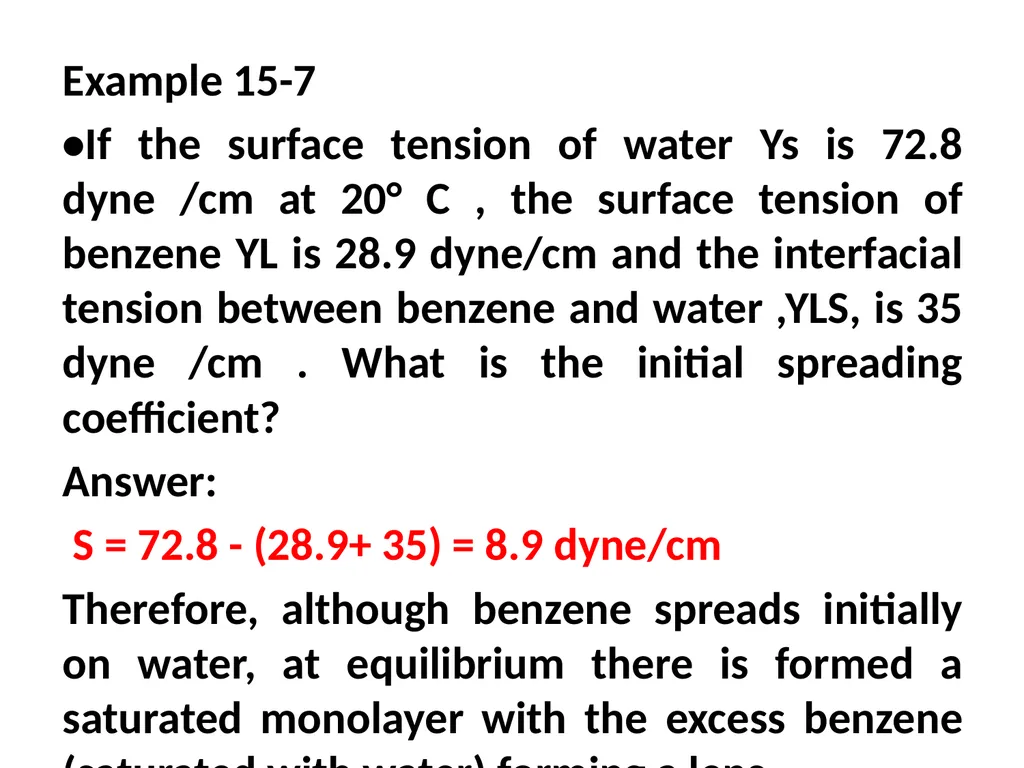 Interfacial Phenomena MARTIN’S PHYSICAL PHARMACY - slide 25 of 66