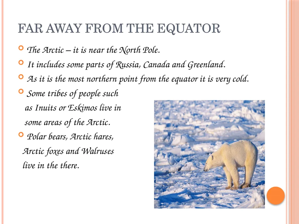 Geography – the equator What is the equator? It is - slide 7 of 8