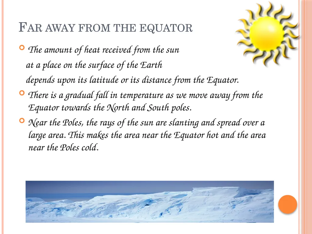 Geography – the equator What is the equator? It is - slide 6 of 8