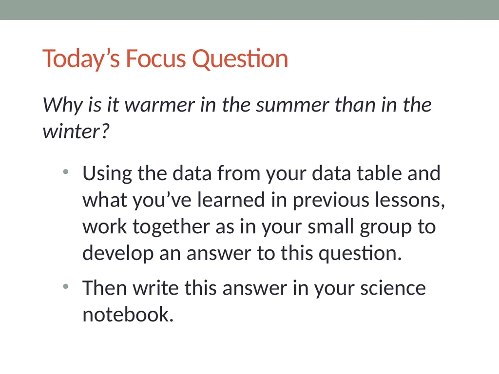 The sun’s effect on climate Lesson 4a Why Is It - slide 11 of 15