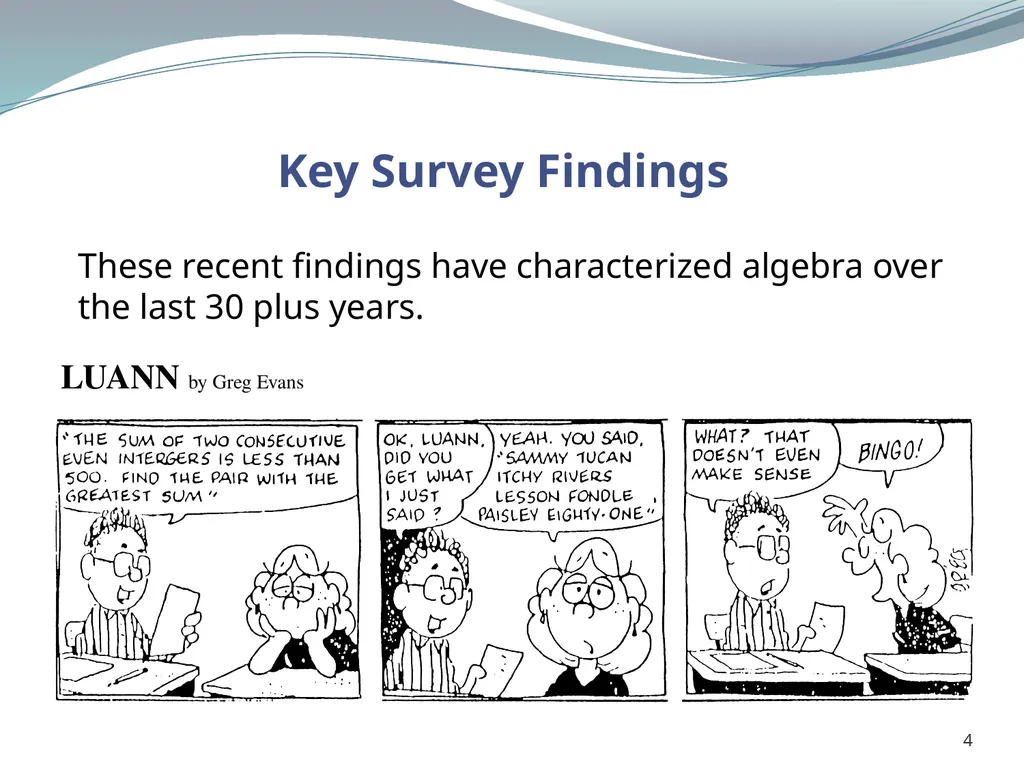 1 Why Aren’t Students Motivated to Study Algebra? - slide 4 of 13