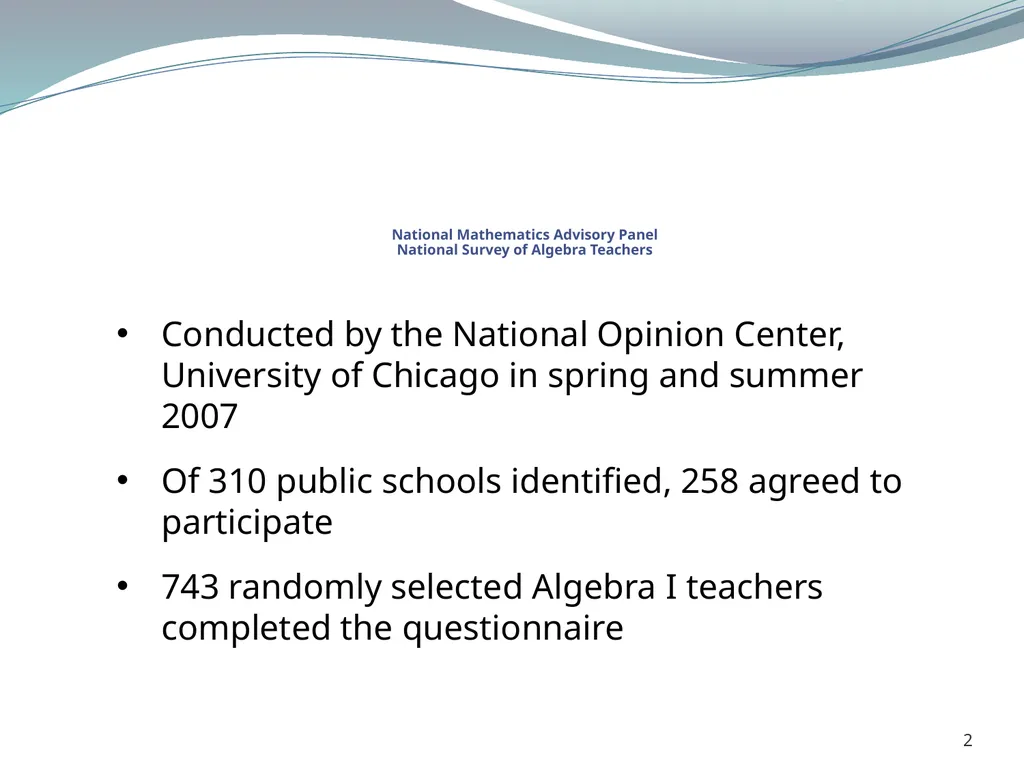 1 Why Aren’t Students Motivated to Study Algebra? - slide 2 of 13