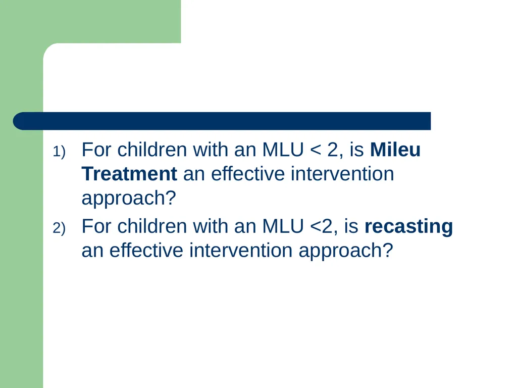 Specific Language Impairment: Therapy approaches - slide 5 of 24
