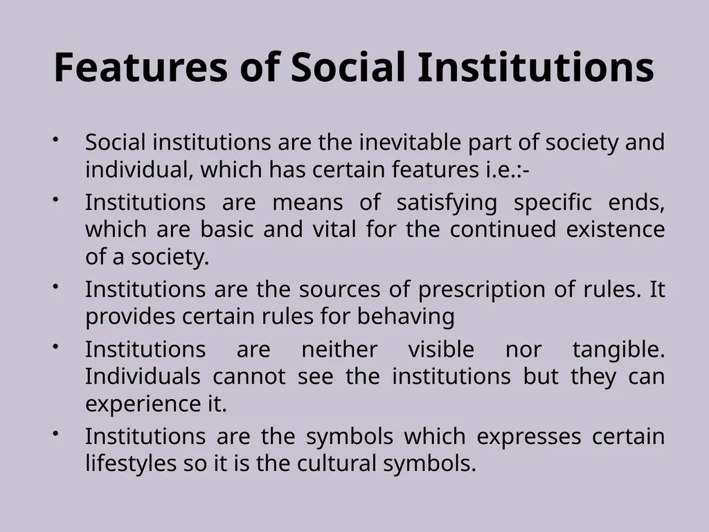 Concept and Forms of Social Institution Dr. - slide 4 of 8