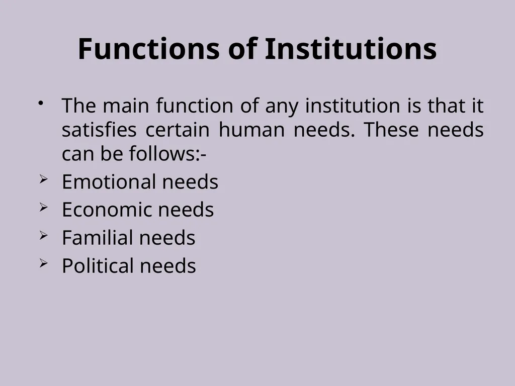 Concept and Forms of Social Institution Dr. - slide 6 of 8