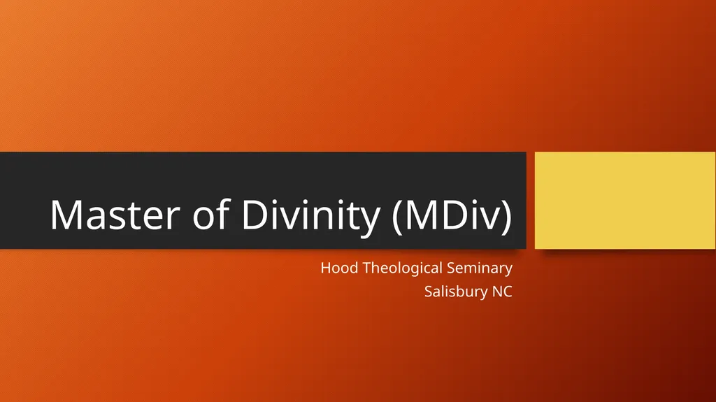 Master of Divinity (MDiv) Hood Theological - slide 1 of 18