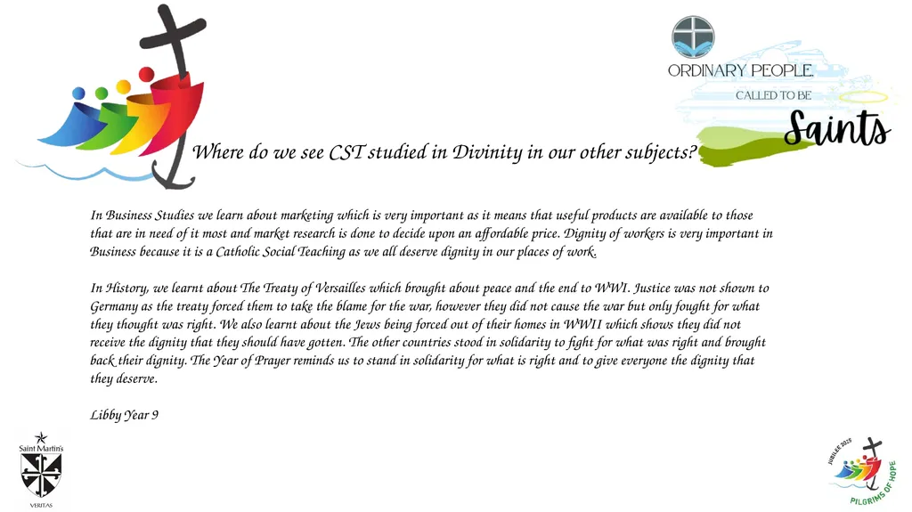 Where do we see CST studied in Divinity in our - slide 2 of 4