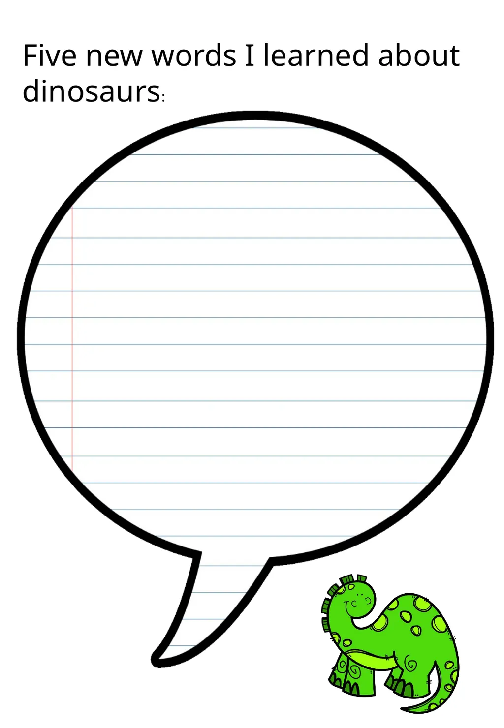 My Dinosaur Booklet Name: Class: My favourite - slide 4 of 6